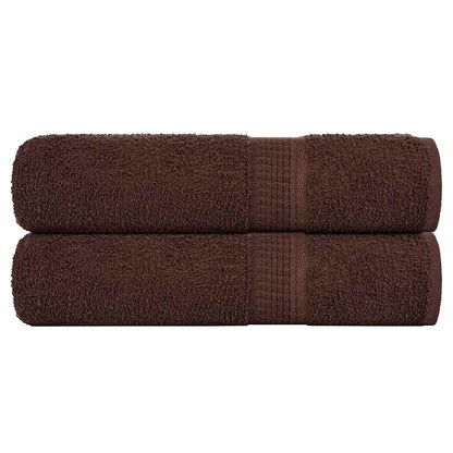 vidaXL Bath Towels "FROGN" 2 pcs Brown 100x150 cm 360 gsm
