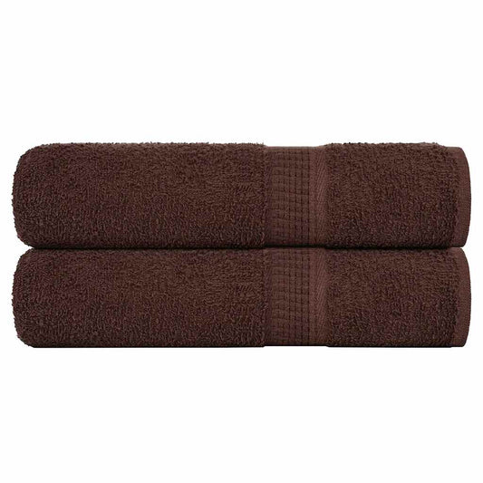 vidaXL Bath Towels "FROGN" 2 pcs Brown 100x150 cm 360 gsm