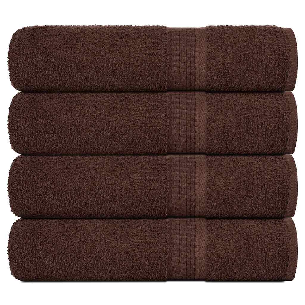 vidaXL Bath Towels "FROGN" 4 pcs Brown 100x150 cm 360 gsm