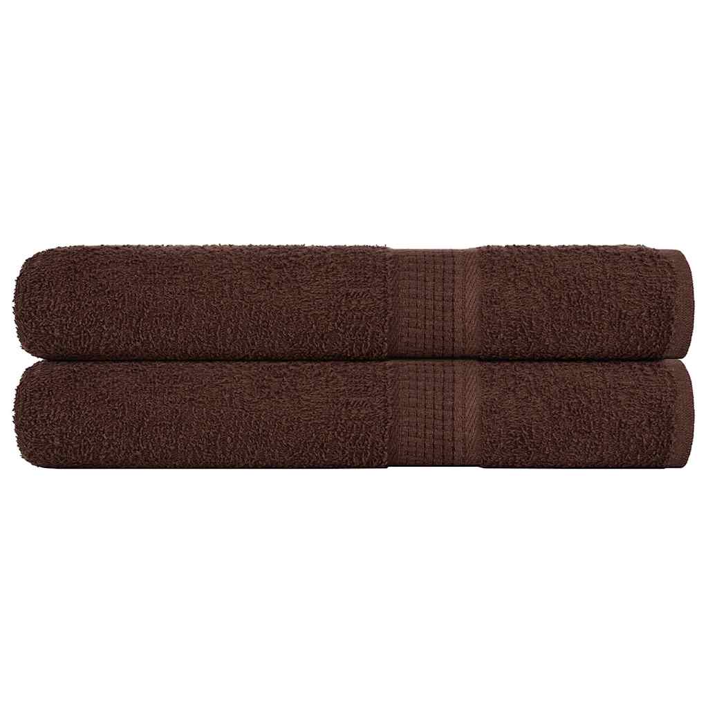 vidaXL Sauna Towels "FROGN" 2 pcs Brown 80x200 cm 360 gsm