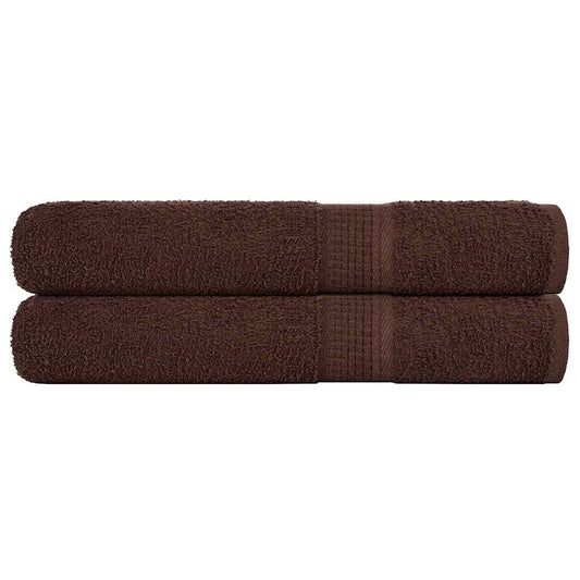 vidaXL Sauna Towels "FROGN" 2 pcs Brown 80x200 cm 360 gsm