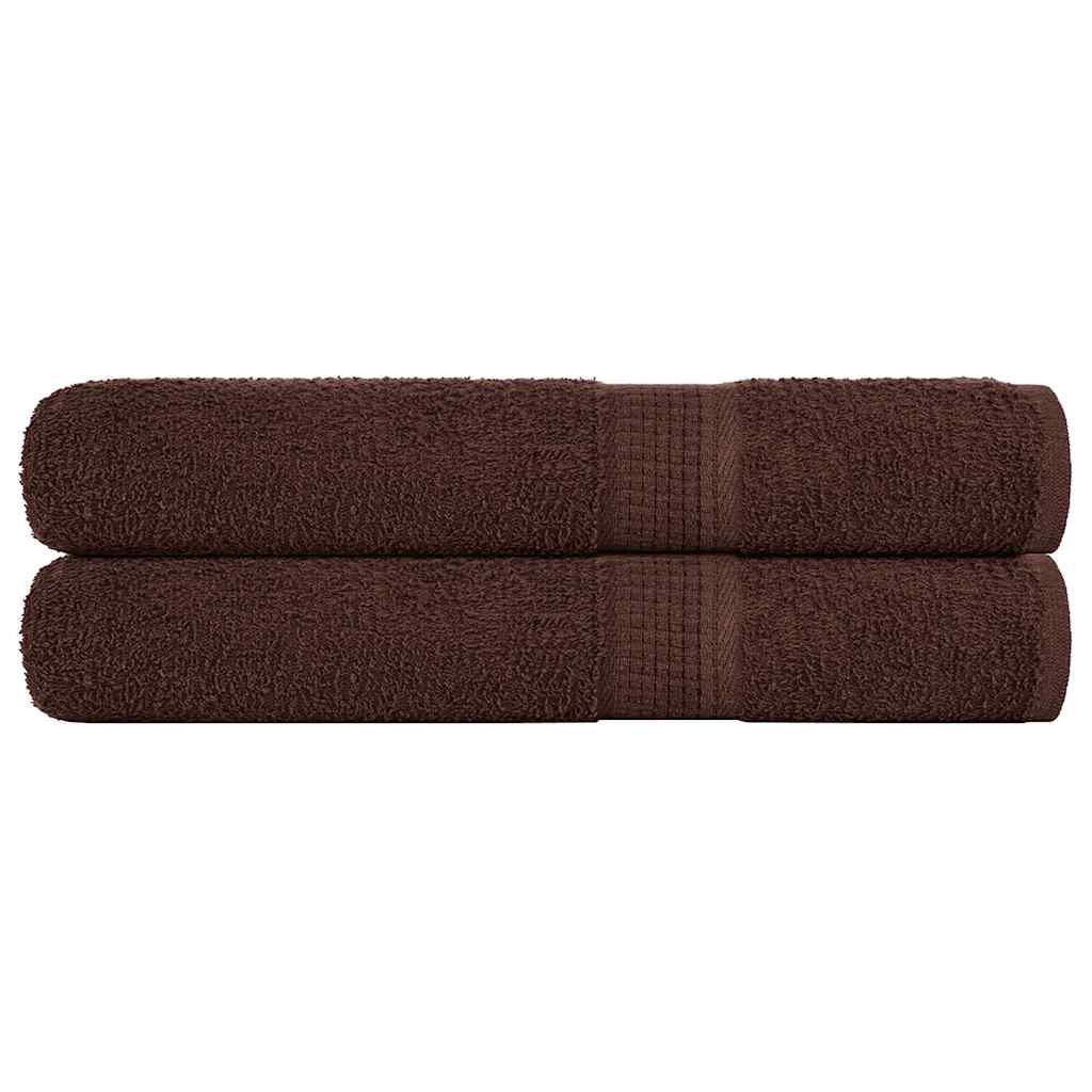 vidaXL Towels "FROGN" 2 pcs Brown 100x200 cm 360 gsm