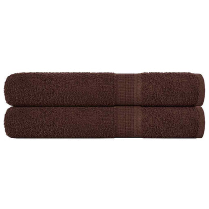 vidaXL Towels "FROGN" 2 pcs Brown 100x200 cm 360 gsm