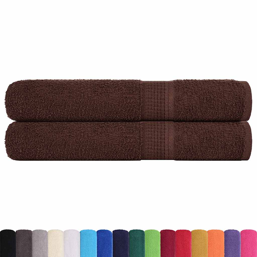 vidaXL Towels "FROGN" 2 pcs Brown 100x200 cm 360 gsm