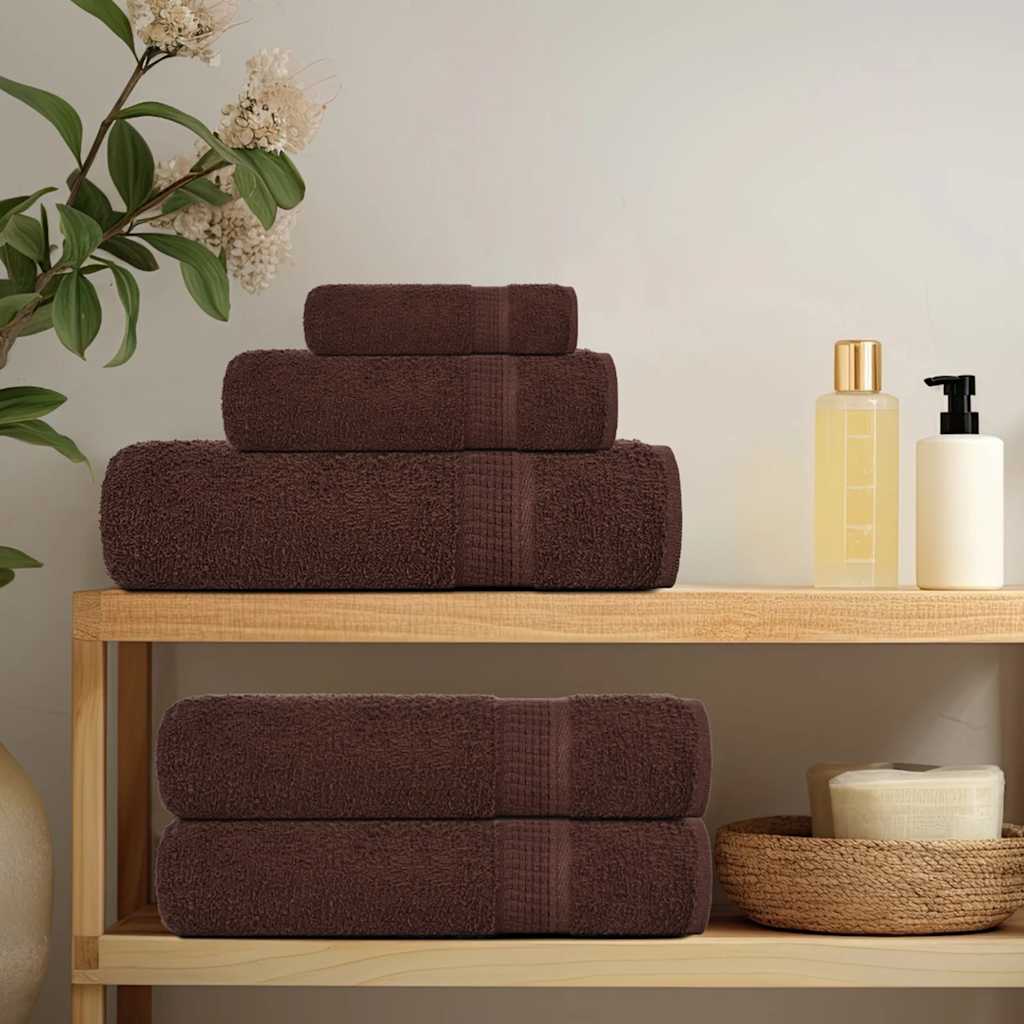 vidaXL Towels "FROGN" 2 pcs Brown 100x200 cm 360 gsm