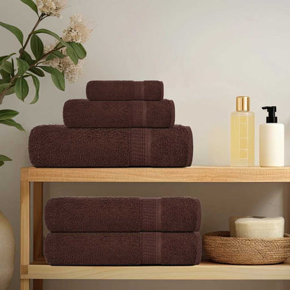 vidaXL Towels "FROGN" 2 pcs Brown 100x200 cm 360 gsm