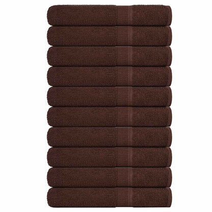 vidaXL Towels "FROGN" 10 pcs Brown 100x200 cm 360 gsm