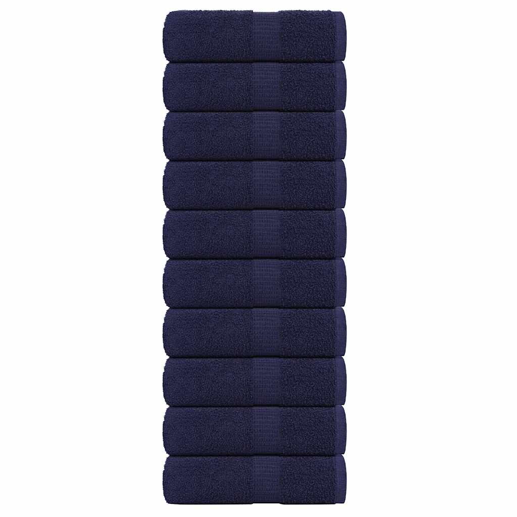 vidaXL Wash Towels "FROGN" 10 pcs Navy Blue 30x30 cm 360 gsm