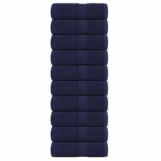 vidaXL Wash Towels "FROGN" 10 pcs Navy Blue 30x30 cm 360 gsm