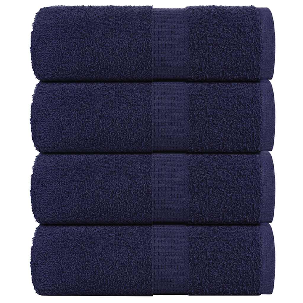 vidaXL Guest Towels "FROGN" 4 pcs Navy Blue 30x50 cm 360 gsm