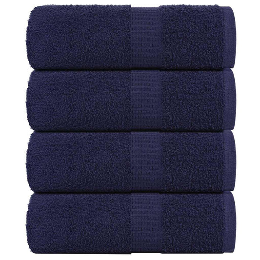 vidaXL Guest Towels "FROGN" 4 pcs Navy Blue 30x50 cm 360 gsm