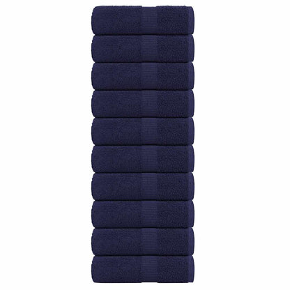 vidaXL Guest Towels "FROGN" 10 pcs Navy Blue 30x50 cm 360 gsm