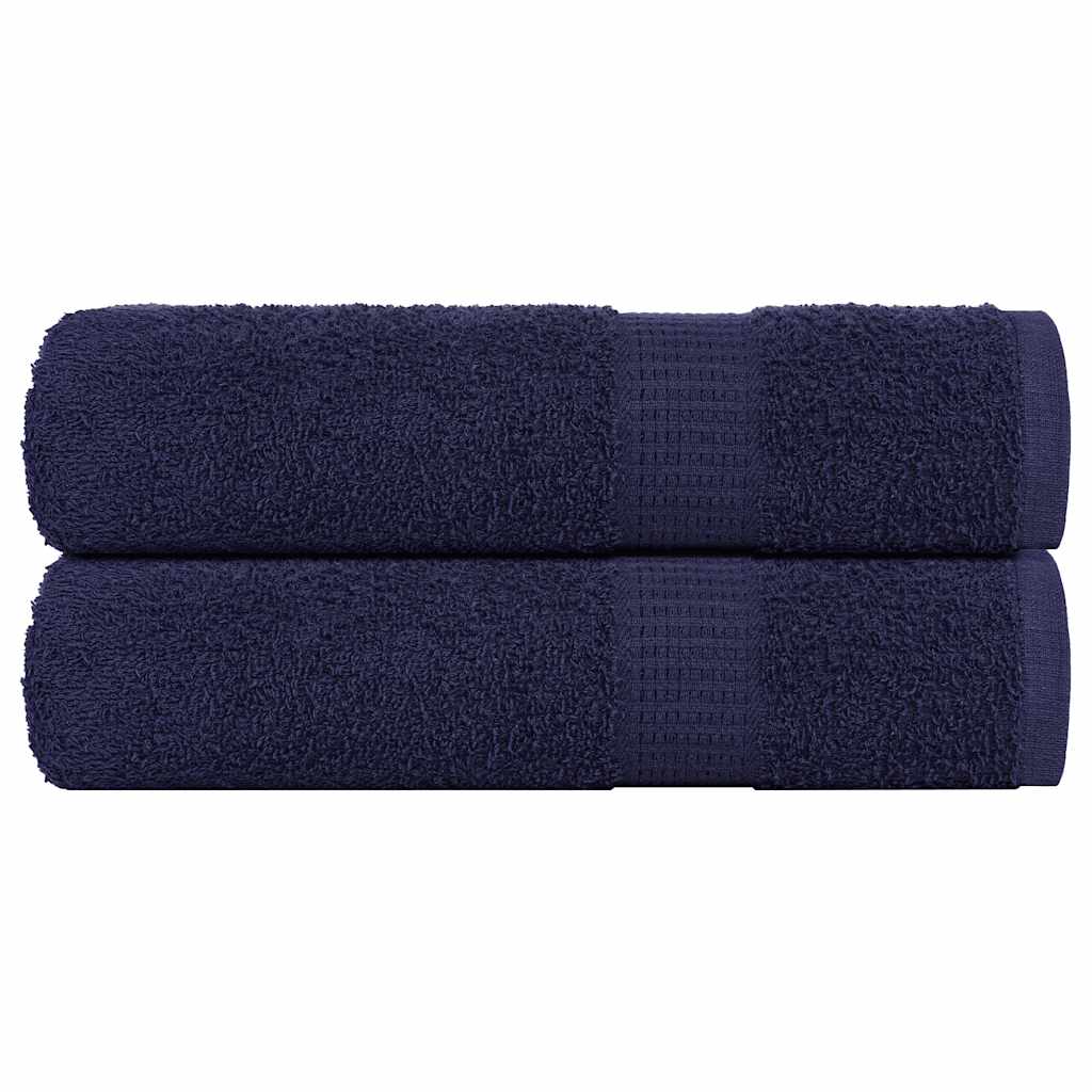 vidaXL Hand Towels "FROGN" 2 pcs Navy Blue 50x100 cm 360 gsm