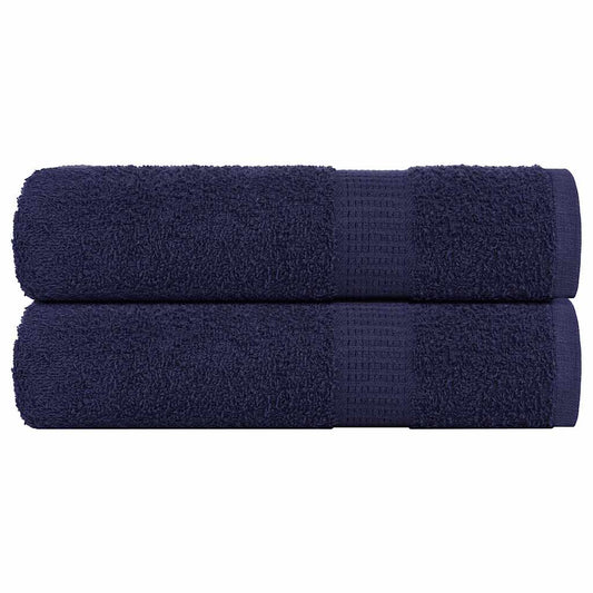 vidaXL Hand Towels "FROGN" 2 pcs Navy Blue 50x100 cm 360 gsm