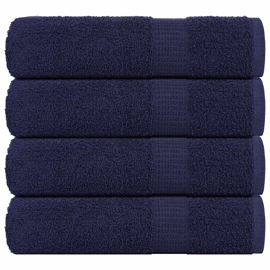 vidaXL Hand Towels "FROGN" 4 pcs Navy Blue 50x100 cm 360 gsm
