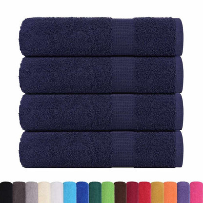 vidaXL Hand Towels "FROGN" 4 pcs Navy Blue 50x100 cm 360 gsm