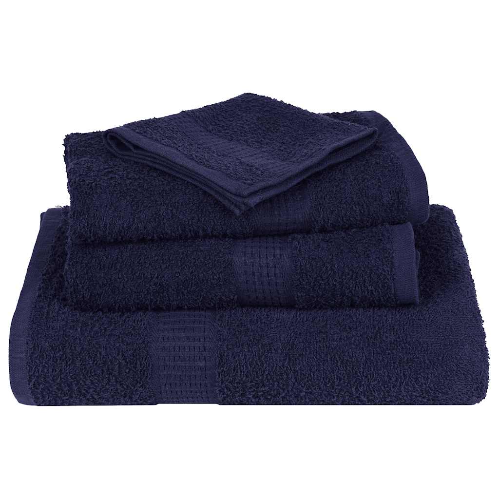 vidaXL Hand Towels "FROGN" 10 pcs Navy Blue 50x100 cm 360 gsm