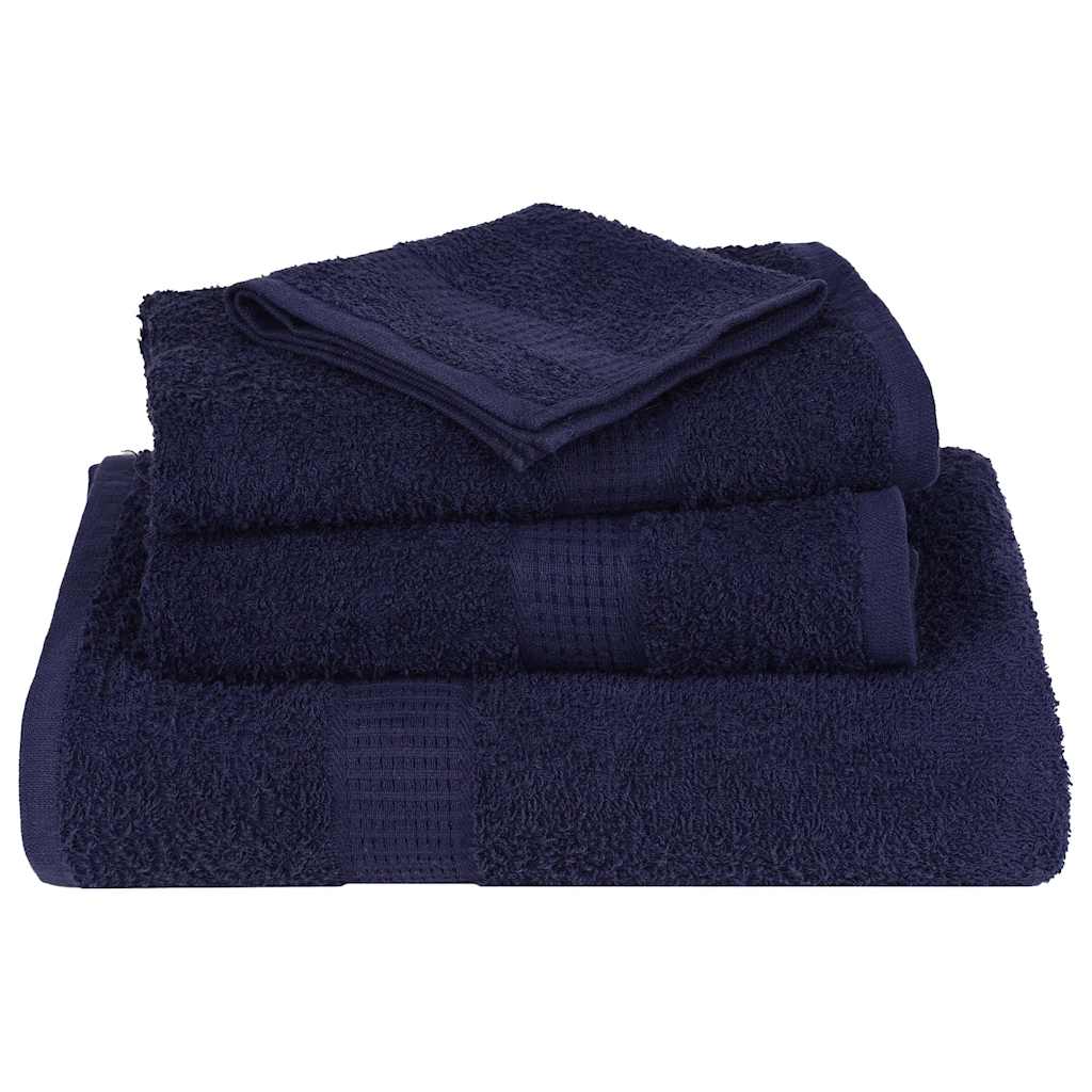 vidaXL Shower Towels "FROGN" 2 pcs Navy Blue 70x140 cm 360 gsm