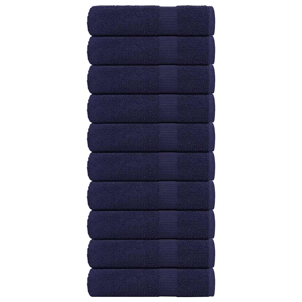 vidaXL Shower Towels "FROGN" 10 pcs Navy Blue 70x140 cm 360 gsm