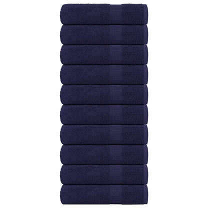 vidaXL Shower Towels "FROGN" 10 pcs Navy Blue 70x140 cm 360 gsm