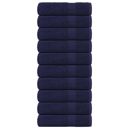 vidaXL Shower Towels "FROGN" 10 pcs Navy Blue 70x140 cm 360 gsm