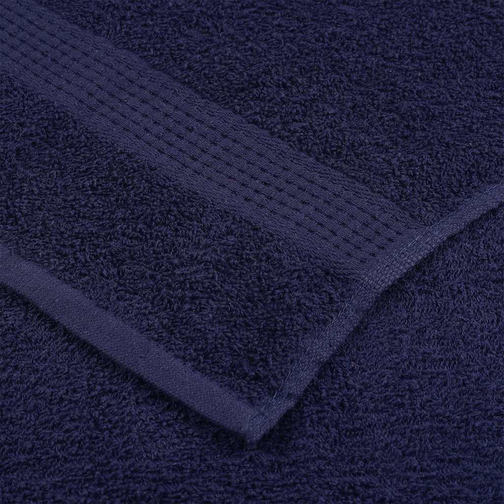 vidaXL Shower Towels "FROGN" 10 pcs Navy Blue 70x140 cm 360 gsm