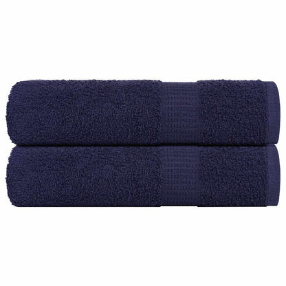 vidaXL Bath Towels "FROGN" 2 pcs Navy Blue 100x150 cm 360 gsm