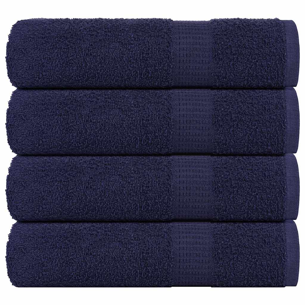 vidaXL Bath Towels "FROGN" 4 pcs Navy Blue 100x150 cm 360 gsm
