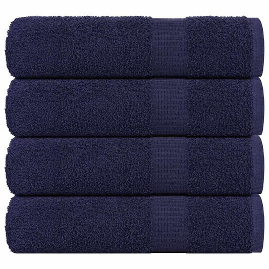vidaXL Bath Towels "FROGN" 4 pcs Navy Blue 100x150 cm 360 gsm