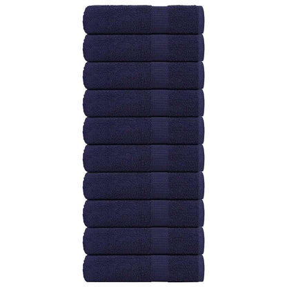 vidaXL Bath Towels "FROGN" 10 pcs Navy Blue 100x150 cm 360 gsm