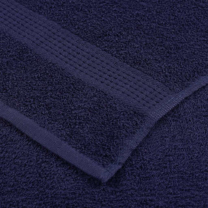 vidaXL Bath Towels "FROGN" 10 pcs Navy Blue 100x150 cm 360 gsm