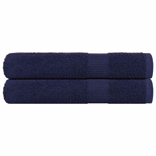 vidaXL Sauna Towels "FROGN" 2 pcs Navy Blue 80x200 cm 360 gsm