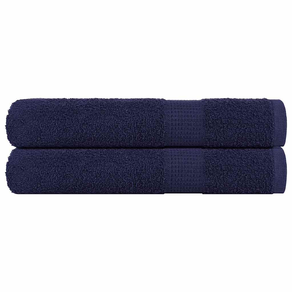 vidaXL Sauna Towels "FROGN" 2 pcs Navy Blue 80x200 cm 360 gsm