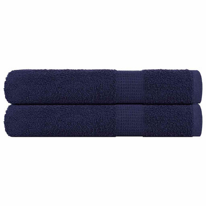 vidaXL Sauna Towels "FROGN" 2 pcs Navy Blue 80x200 cm 360 gsm