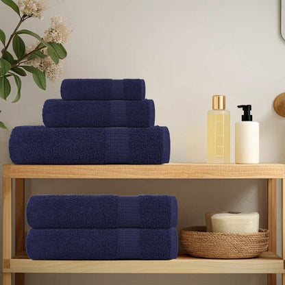 vidaXL Sauna Towels "FROGN" 2 pcs Navy Blue 80x200 cm 360 gsm