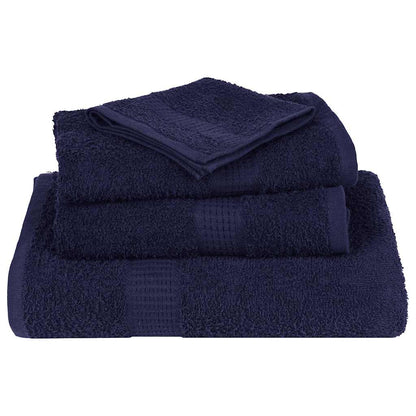 vidaXL Sauna Towels 10 pcs Navy Blue 80x200 cm 360 gsm 100% Cotton