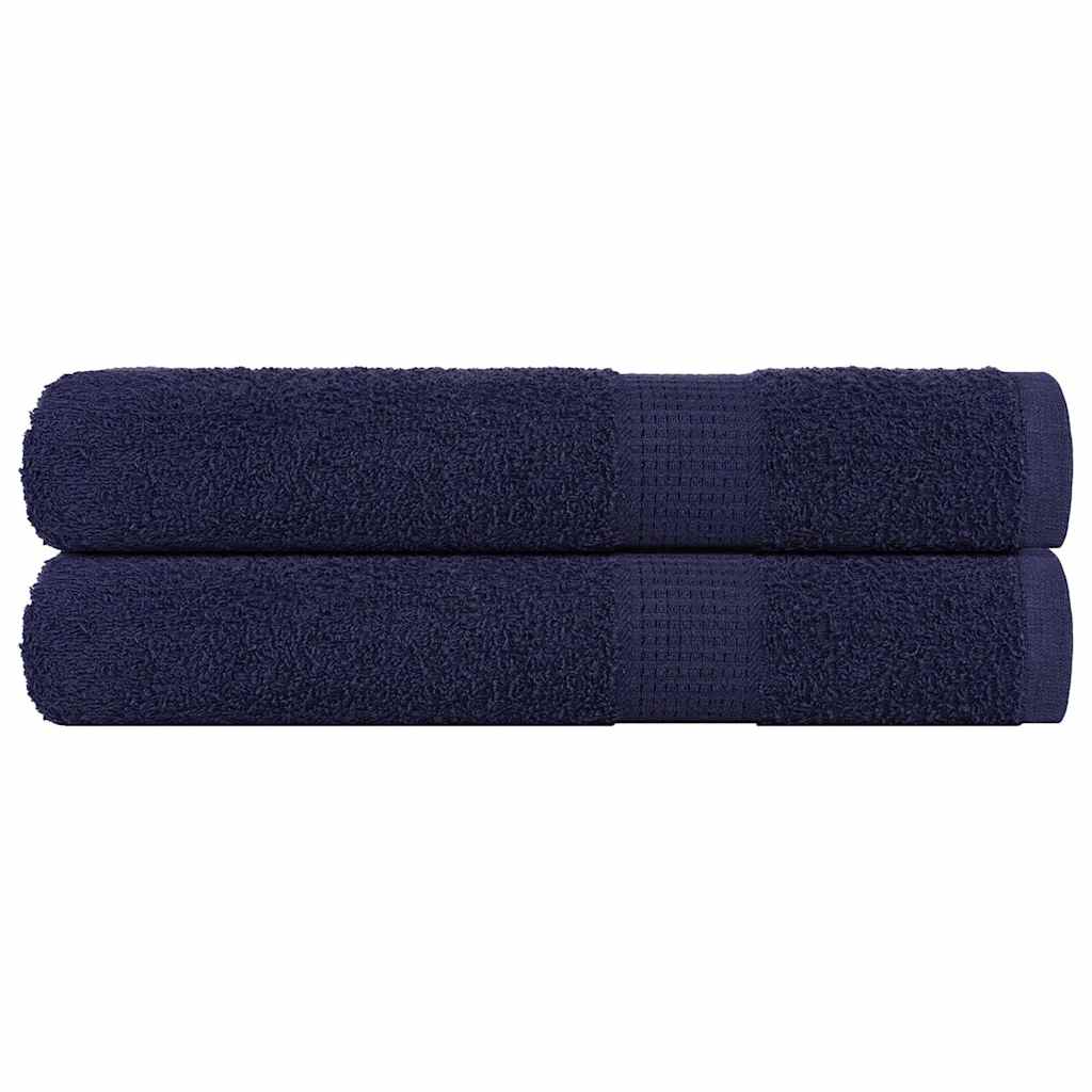 vidaXL Towels "FROGN" 2 pcs Navy Blue 100x200 cm 360 gsm