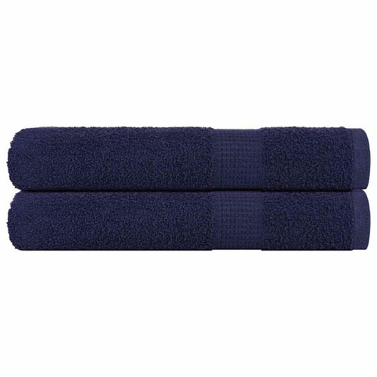 vidaXL Towels "FROGN" 2 pcs Navy Blue 100x200 cm 360 gsm
