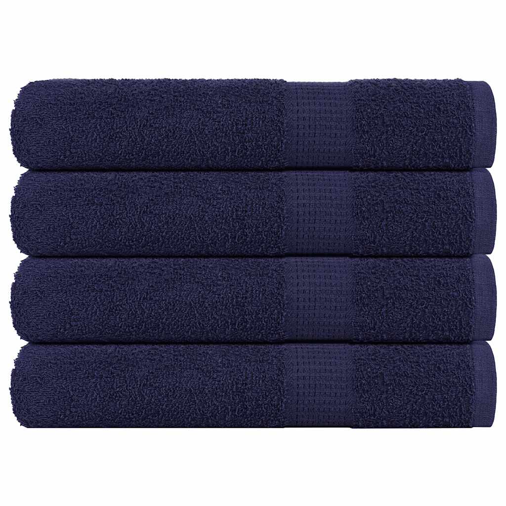 vidaXL Towels "FROGN" 4 pcs Navy Blue 100x200 cm 360 gsm