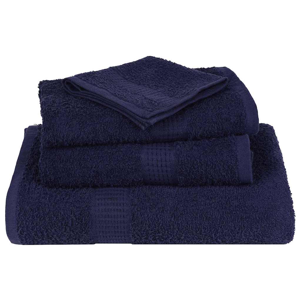 vidaXL Towels "FROGN" 4 pcs Navy Blue 100x200 cm 360 gsm