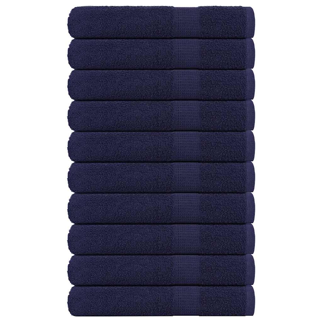 vidaXL Towels "FROGN" 10 pcs Navy Blue 100x200 cm 360 gsm