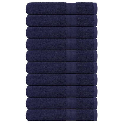 vidaXL Towels "FROGN" 10 pcs Navy Blue 100x200 cm 360 gsm