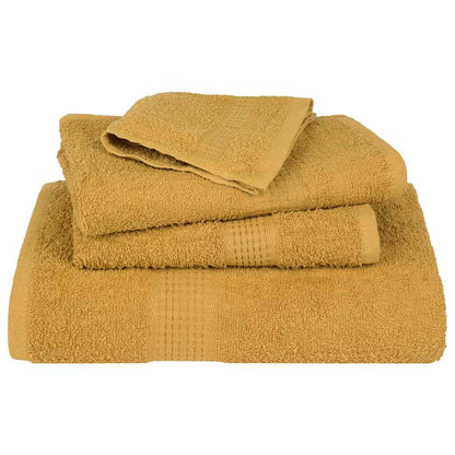 vidaXL Wash Towels "FROGN" 2 pcs Gold 30x30 cm 360 gsm