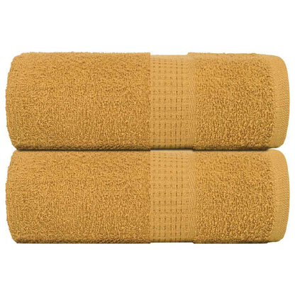 vidaXL Guest Towels "FROGN" 2 pcs Gold 30x50 cm 360 gsm