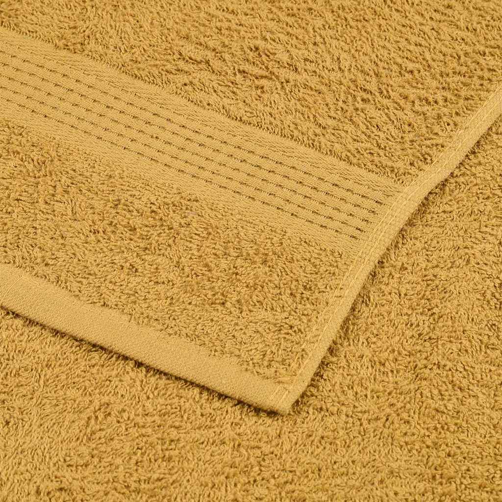 vidaXL Guest Towels "FROGN" 2 pcs Gold 30x50 cm 360 gsm