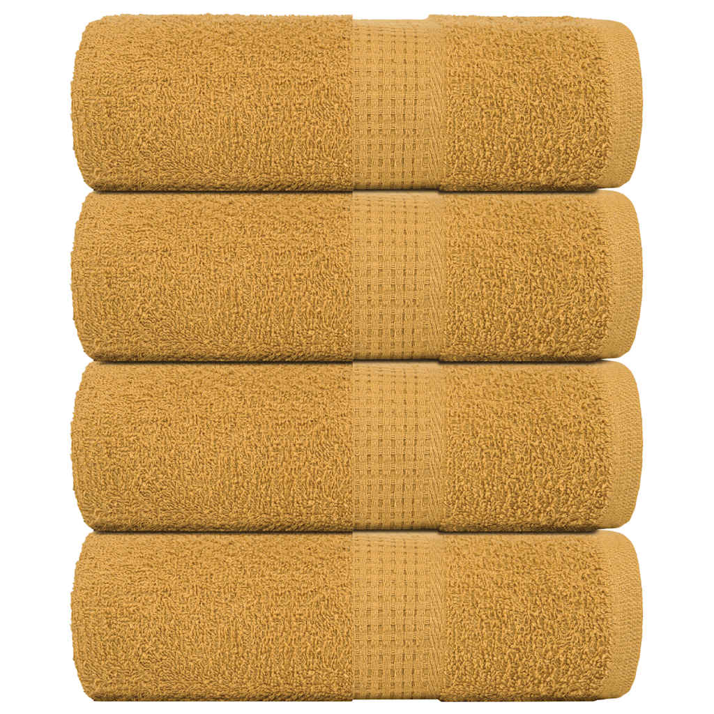 vidaXL Guest Towels "FROGN" 4 pcs Gold 30x50 cm 360 gsm