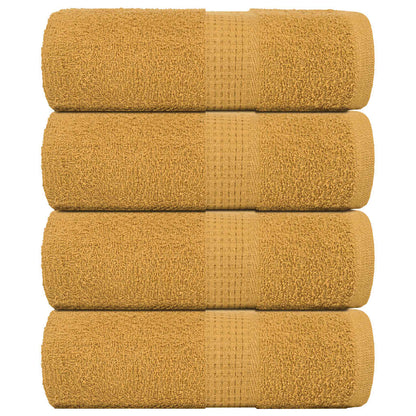 vidaXL Guest Towels "FROGN" 4 pcs Gold 30x50 cm 360 gsm