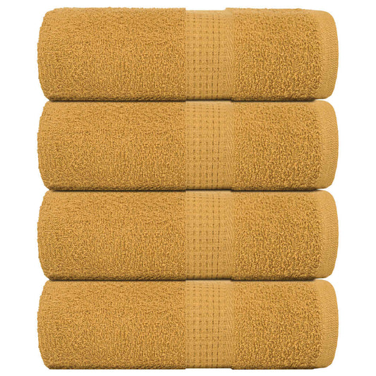 vidaXL Guest Towels "FROGN" 4 pcs Gold 30x50 cm 360 gsm