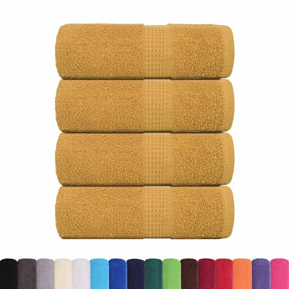 vidaXL Guest Towels "FROGN" 4 pcs Gold 30x50 cm 360 gsm