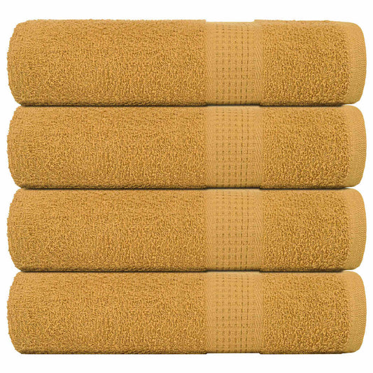 vidaXL Shower Towels "FROGN" 4 pcs Gold 70x140 cm 360 gsm